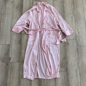 Vintage Victoria's Secret  Tie Waist Long Robe Pink Women's Size P/S